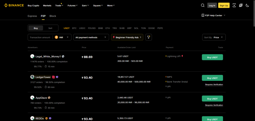 Binance P2P