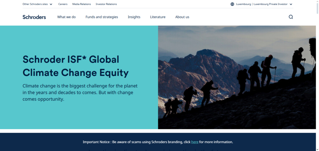 Schroder ISF Global Climate Change Equity