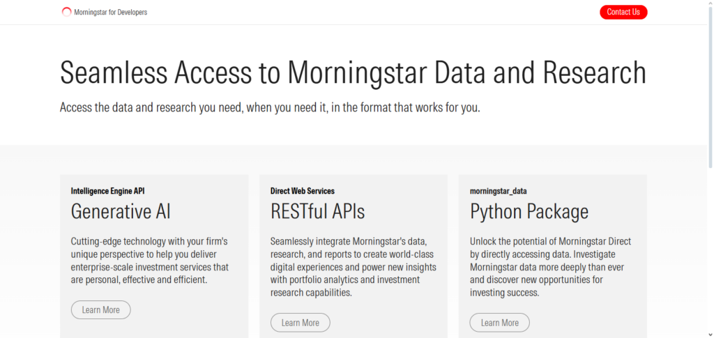 Morningstar API