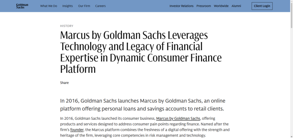 Goldman Sachs Marcus Invest