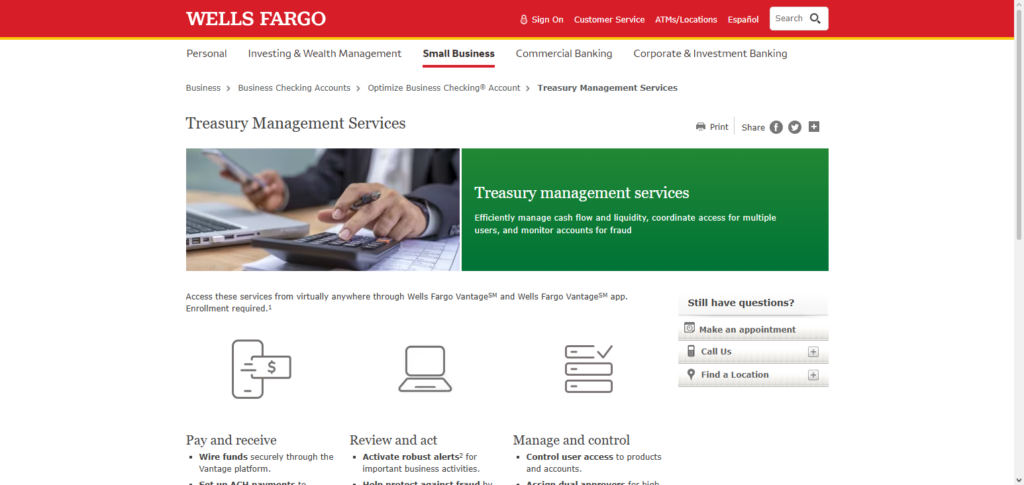 Wells Fargo Corporate Treasury Account