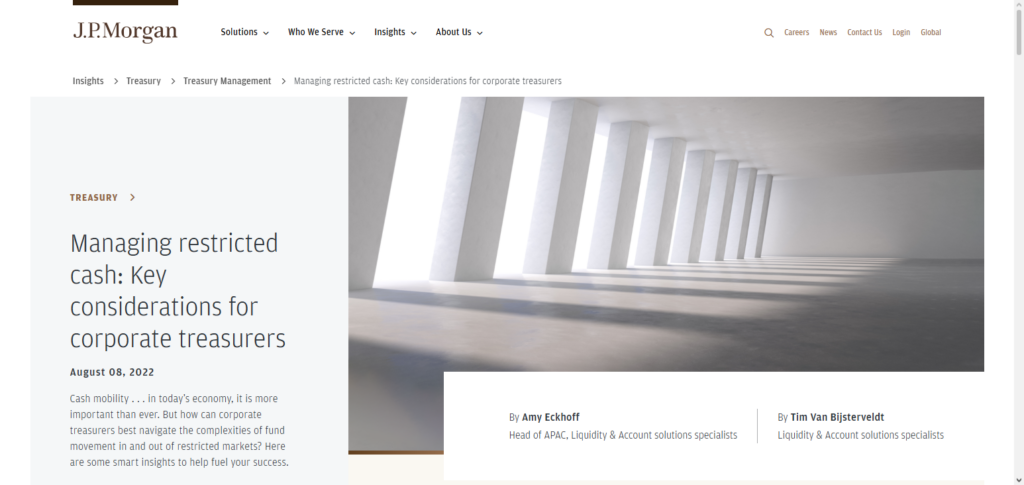 JP Morgan Corporate Cash Management