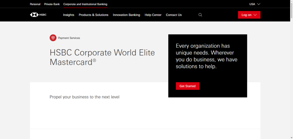HSBC Business Elite World Mastercard