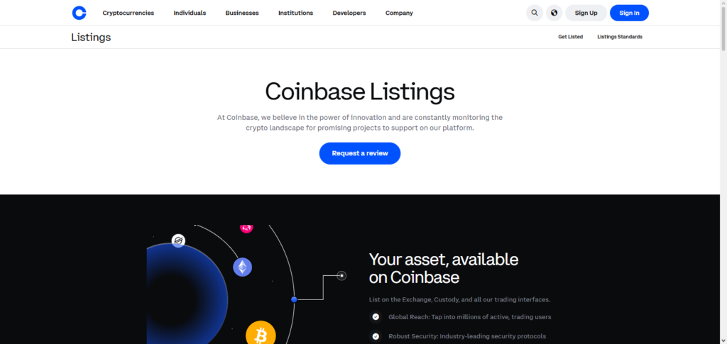Coinbase Listings