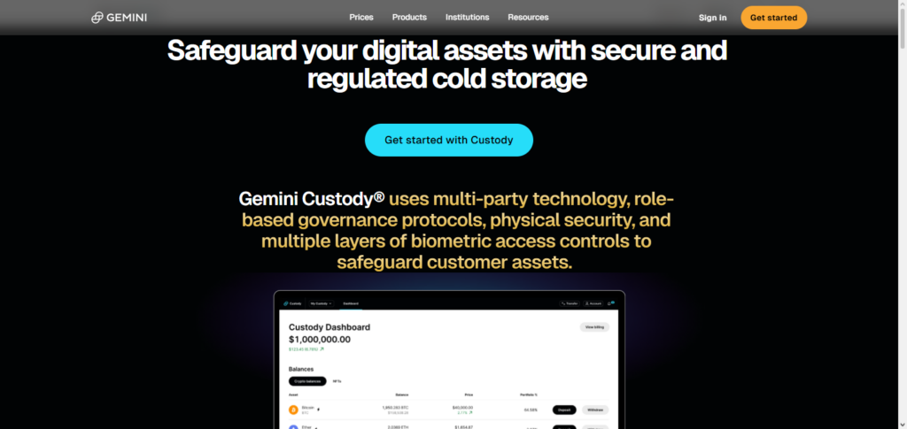Gemini Custody Insurance