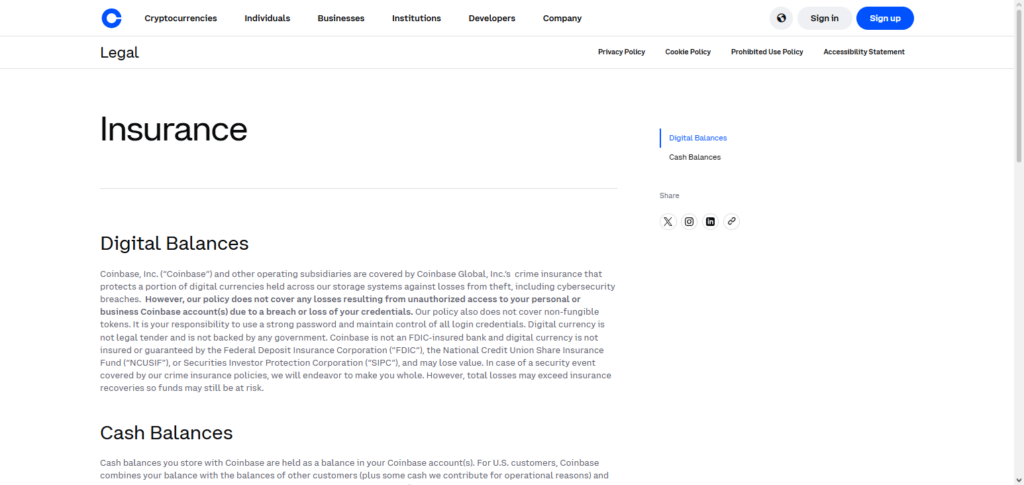 Coinbase Custody Insurance