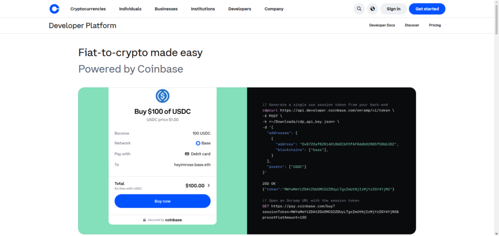 Coinbase Fiat On‑Ramp