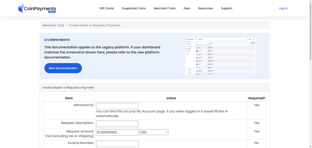CoinPayments Invoicing