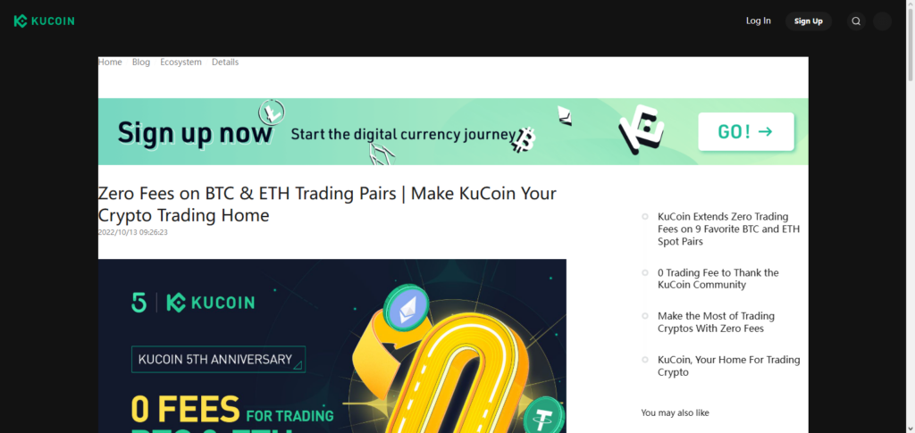 KuCoin Zero‑Fee Events
