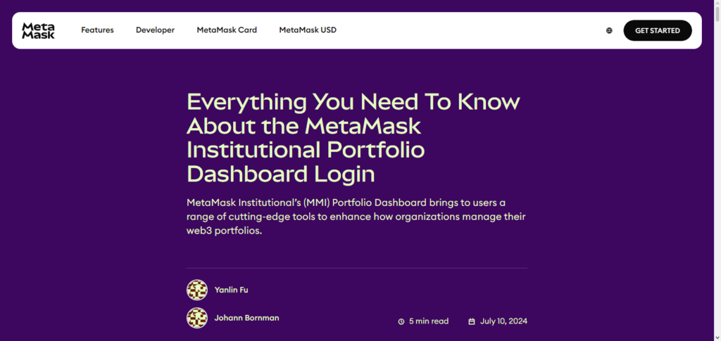 MetaMask Institutional (MMI)