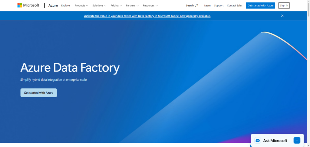 Azure Data Factory + Synapse