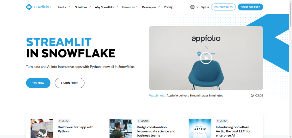 Snowflake Snowpark + Streamlit