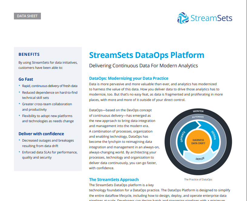 StreamSets DataOps Platform
