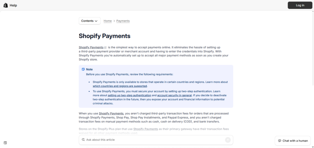  Shopify Payments