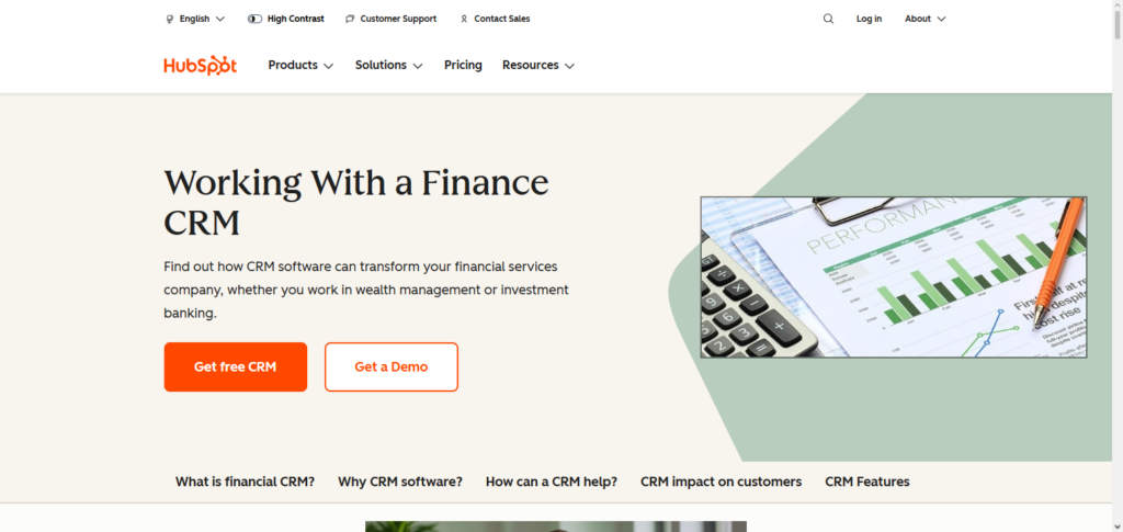 HubSpot CRM (Finance Focus)