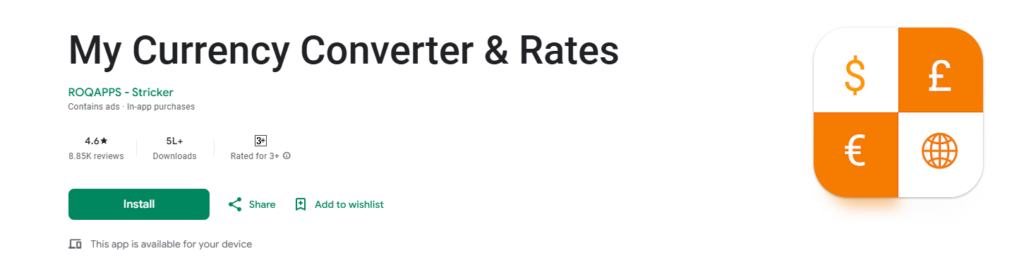 My Currency Converter & Rates