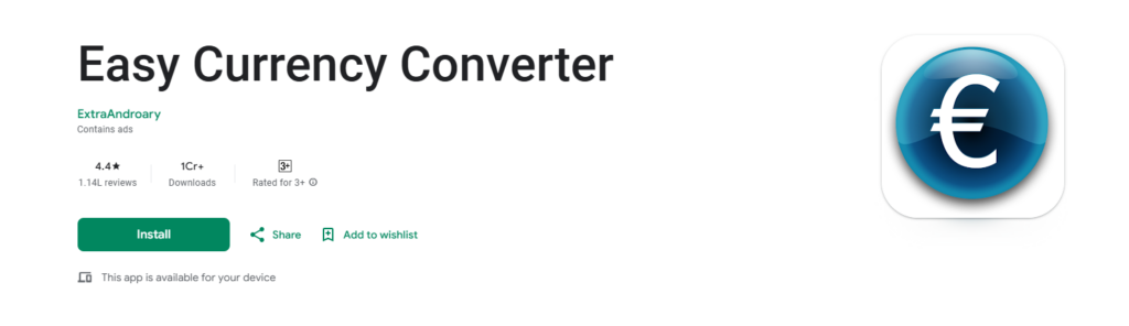 Easy Currency Converter