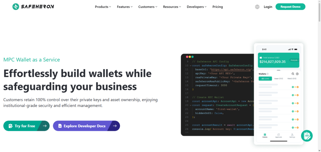 Safeheron Custody Wallet