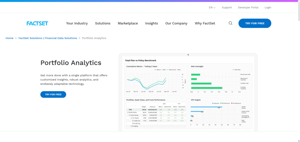 FactSet Portfolio Analytics