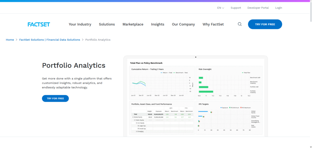 FactSet Portfolio Analytics