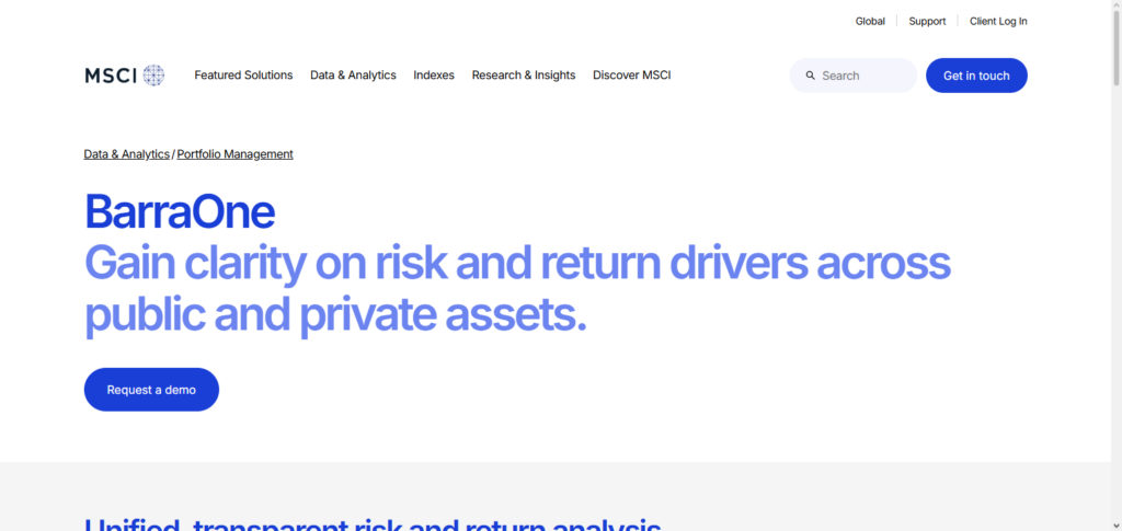  MSCI BarraOne