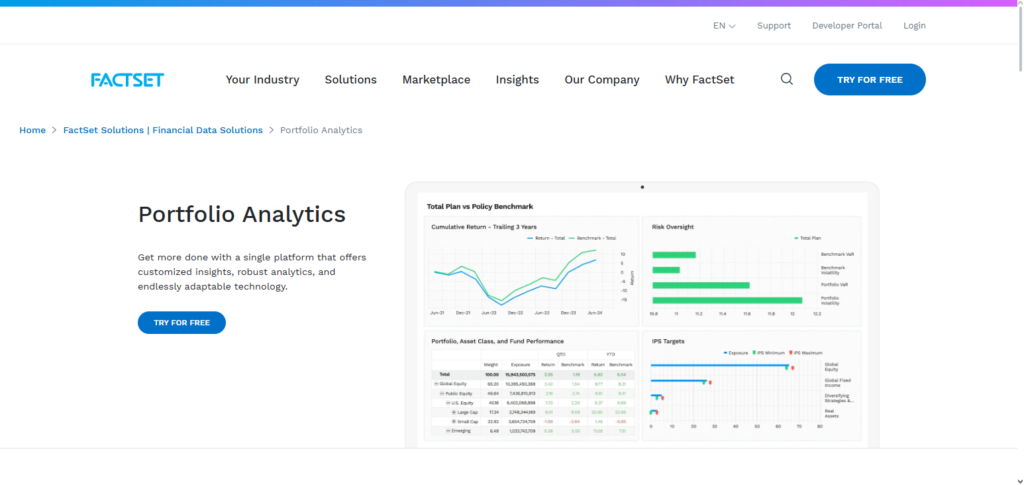 FactSet Portfolio Analytics