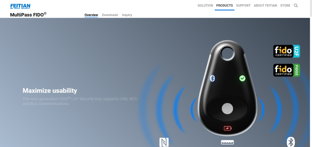 Feitian MultiPass FIDO Security Key