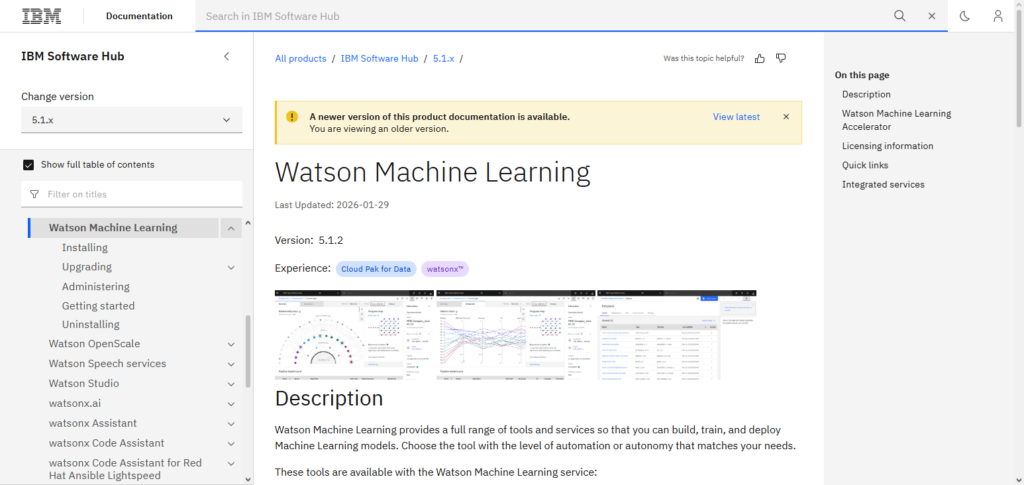 IBM Watson Machine Learning