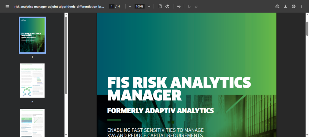 FIS Adaptiv Risk Manager