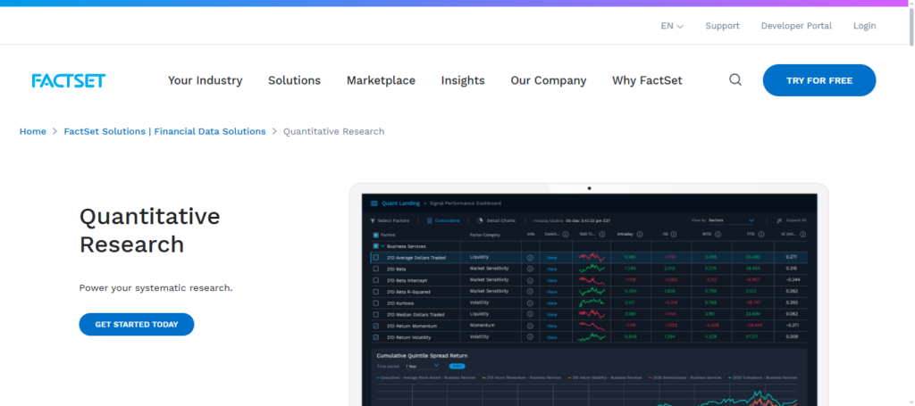  FactSet Quantitative Research Suite