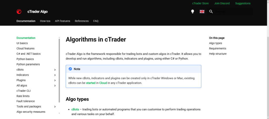 cTrader Automate (cAlgo)