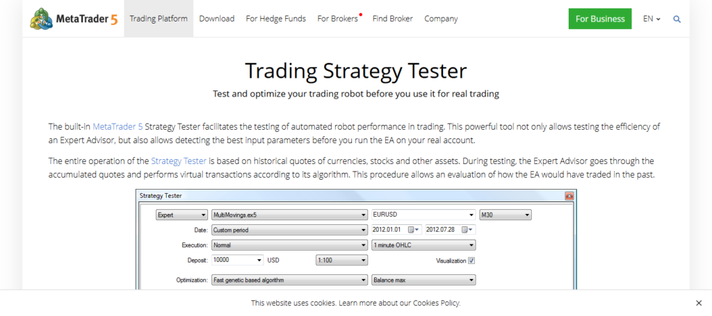 MetaTrader 5 Strategy Tester