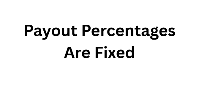 Payout Percentages Are Fixed