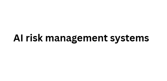  AI risk management systems