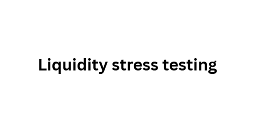  Liquidity stress testing