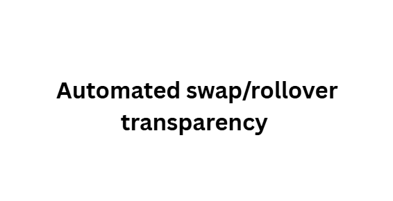 Automated swap/rollover transparency