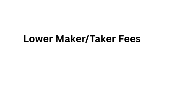  Lower Maker/Taker Fees
