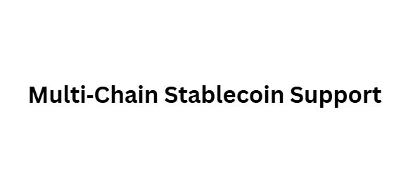 Multi‑Chain Stablecoin Support