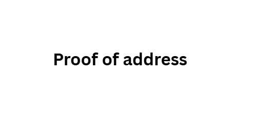 Proof of address