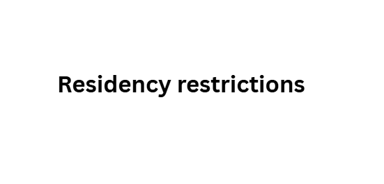Residency restrictions