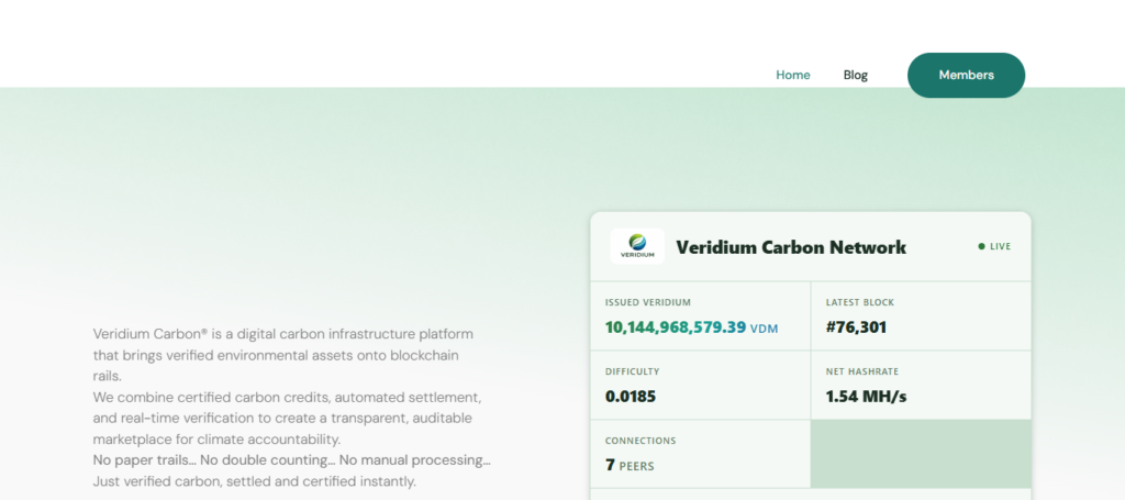 Veridium Carbon Tokens