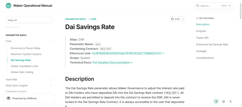 MakerDAO DSR (DAI Savings Rate)