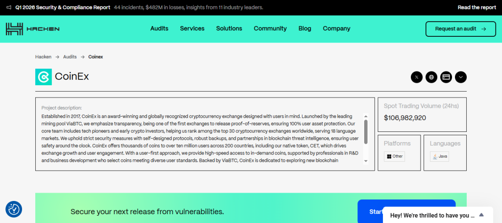 CoinEx Audit Portal
