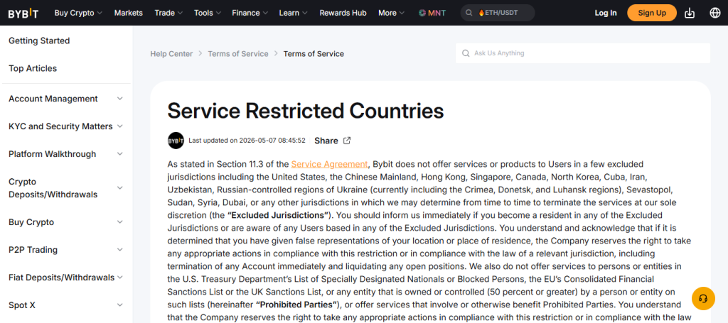 Bybit (Regulated Divisions)