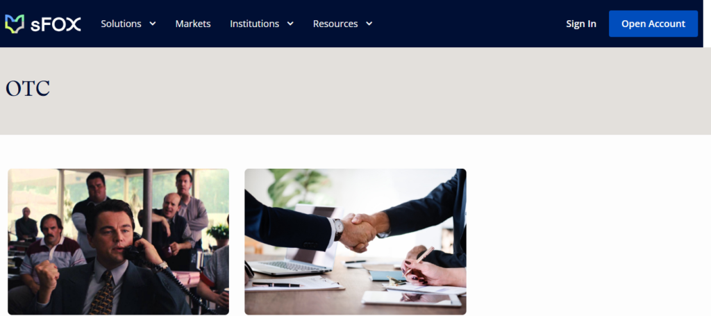  SFOX Institutional OTC