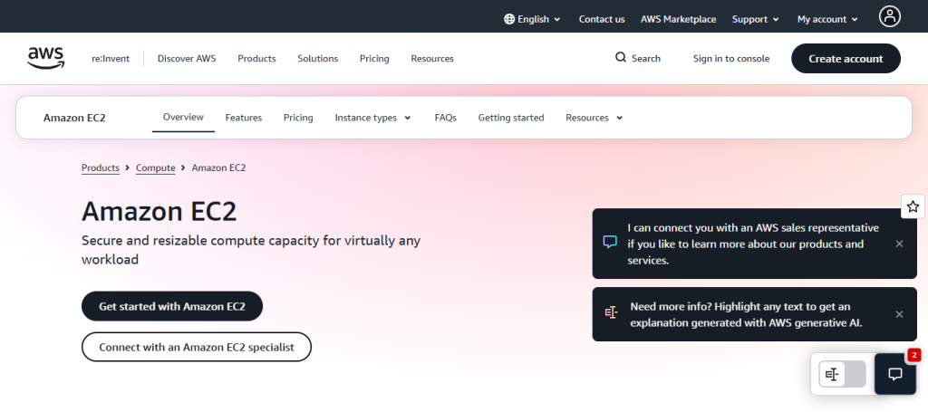 Amazon AWS EC2 Low‑Latency VPS