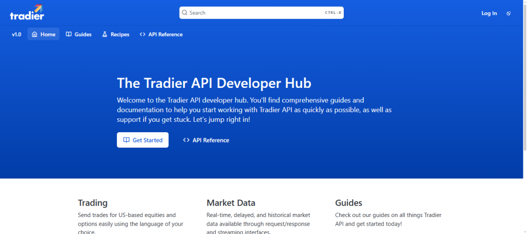 8. Tradier API