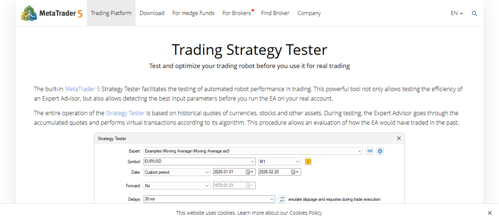 MetaTrader 5 Strategy Tester