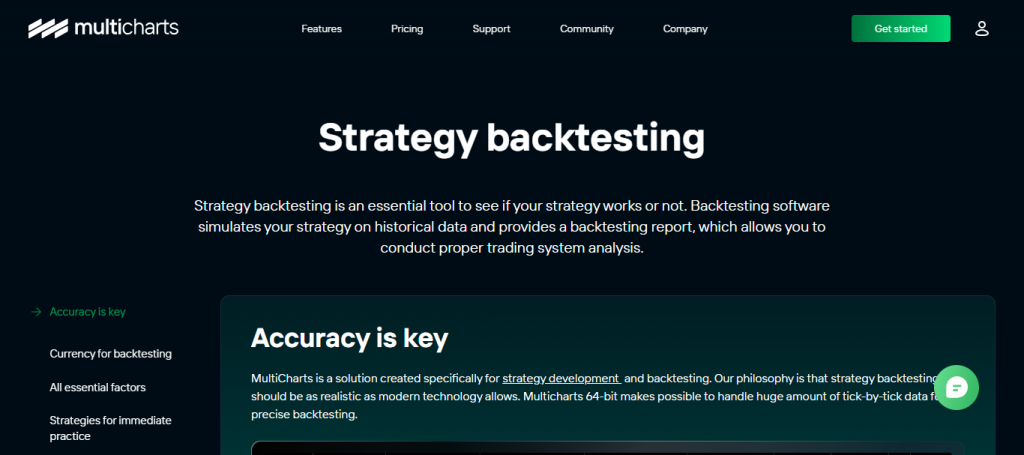 MultiCharts Backtester
