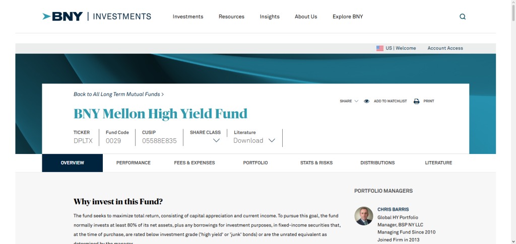 BNY Mellon Yield Cash